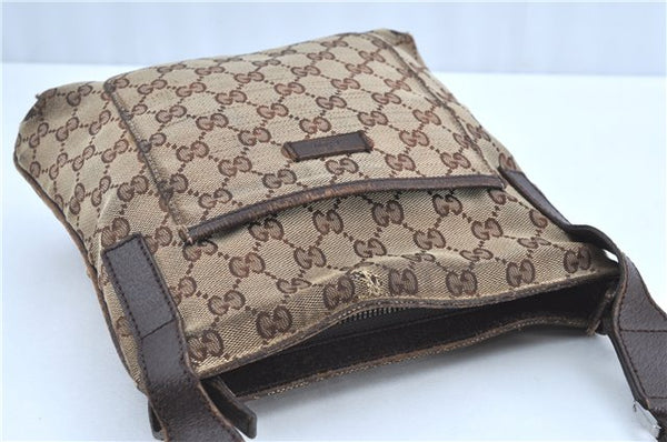 Authentic GUCCI Shoulder Cross Body Bag GG Canvas Leather 122793 Brown J0018