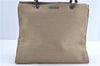 Authentic GUCCI Bamboo Tote Hand Bag Canvas Leather 0021010 Beige Black J0021