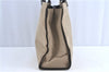 Authentic GUCCI Bamboo Tote Hand Bag Canvas Leather 0021010 Beige Black J0021