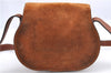 Authentic Chloe Mercie Shoulder Cross Body Purse Bag Suede Leather Brown J0026