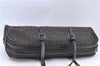 Authentic FENDI Zucchino Hand Bag Purse Canvas Leather Brown Black J0034