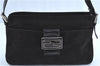 Authentic FENDI Mamma Baguette Shoulder Hand Bag Suede Leather Black J0035