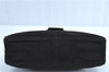 Authentic FENDI Mamma Baguette Shoulder Hand Bag Suede Leather Black J0035