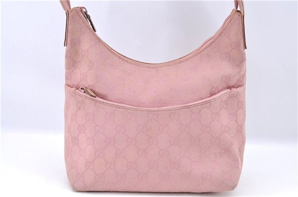 Authentic GUCCI Shoulder Hnad Bag Purse GG Canvas Leather 0013386 Pink J0047