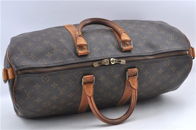 Auth Louis Vuitton Monogram Keepall Bandouliere 45 Boston Bag M41418 LV J0048