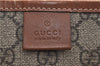 Auth GUCCI Web Sherry Line Shoulder Tote Bag GG PVC Leather 211134 Brown J0049