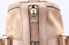 Auth GUCCI Abbey Boston Hand Bag Purse GG Canvas Leather 130942 Pink Gold J0050