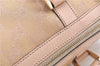 Auth GUCCI Abbey Boston Hand Bag Purse GG Canvas Leather 130942 Pink Gold J0050