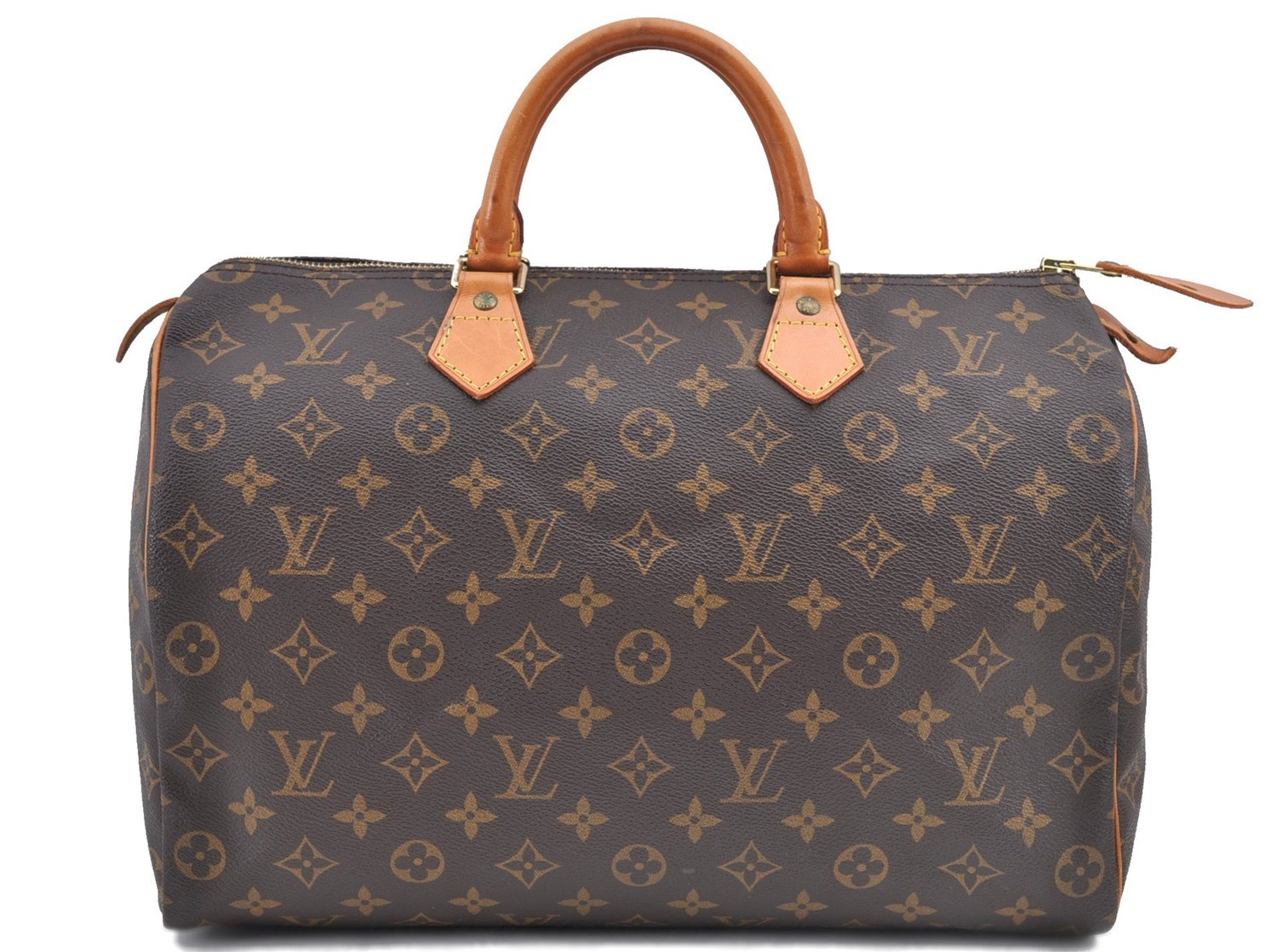 Authentic Louis Vuitton Monogram Speedy 35 Hand Bag M41524 LV J0056