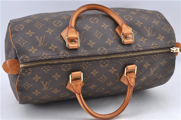 Authentic Louis Vuitton Monogram Speedy 35 Hand Bag M41524 LV J0056