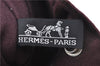 Authentic HERMES Fourre Tout PM Hand Tote Bag Canvas Black Bordeaux J0063