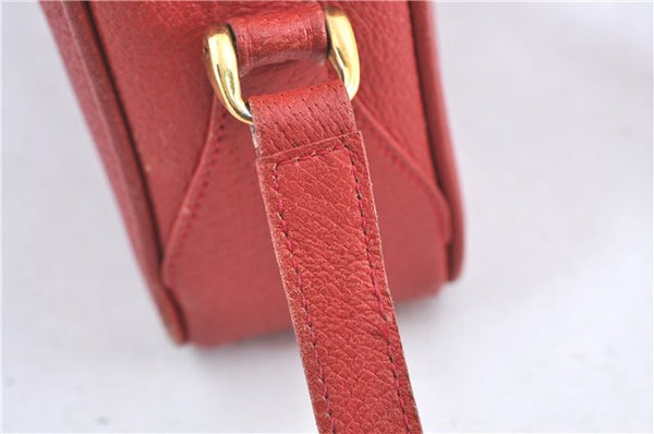 Authentic GUCCI Shoulder Cross Body Bag Purse GG Leather Red J0067