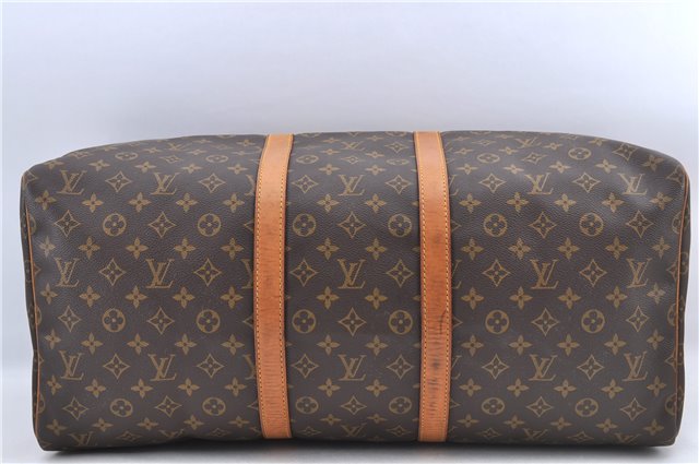 Authentic Louis Vuitton Monogram Keepall 55 Boston Bag M41424 LV J0069