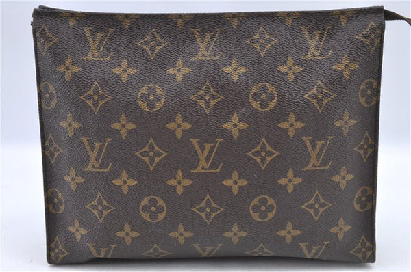 Auth Louis Vuitton Monogram Poche Toilette 26 Cosmetics Pouch M47542 LV J0070