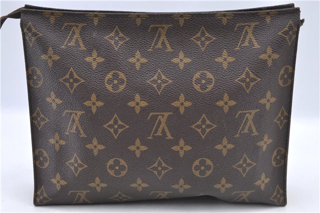 Auth Louis Vuitton Monogram Poche Toilette 26 Cosmetics Pouch M47542 LV J0070