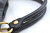 Authentic MIU MIU Ribbon Motif Leather Shoulder Tote Bag Black J0071