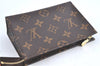 Auth Louis Vuitton Monogram Poche Toilette 15 Cosmetics Pouch M47546 LV J0074