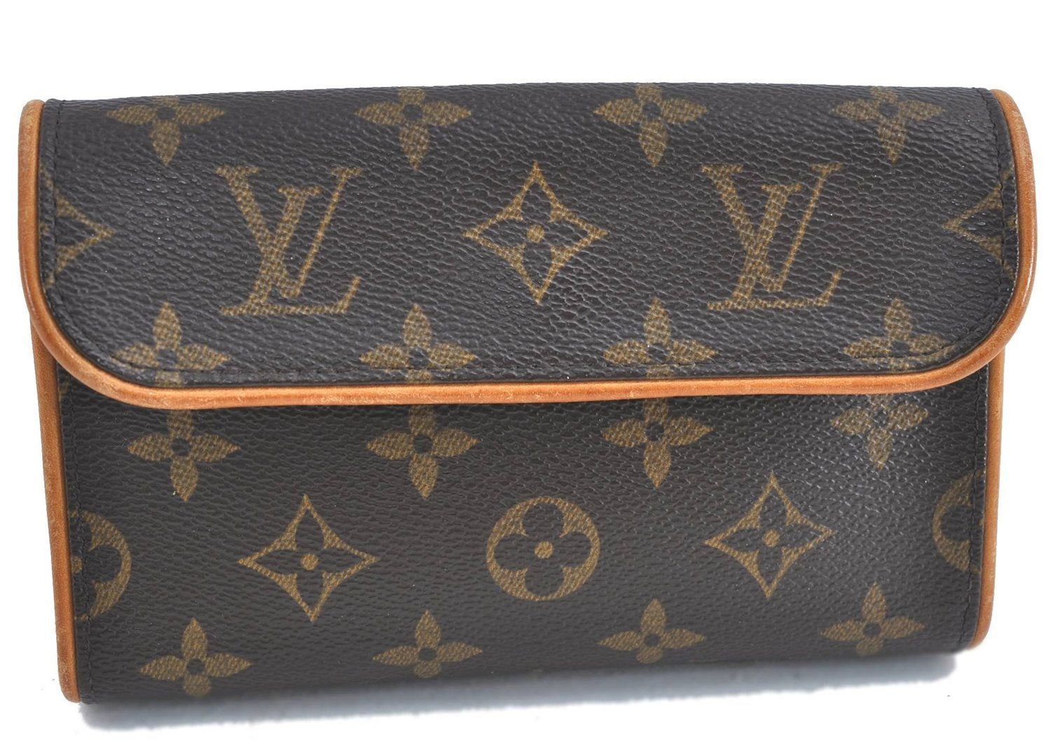 Authentic Louis Vuitton Monogram Pochette Florentine Pouch Clutch Bag LV J0075