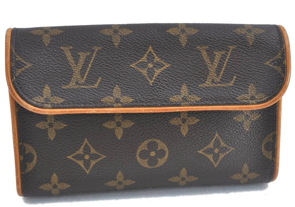Authentic Louis Vuitton Monogram Pochette Florentine Pouch Clutch Bag LV J0075