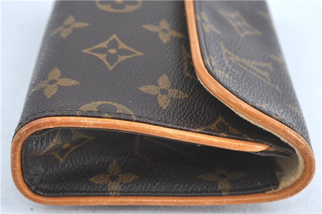 Authentic Louis Vuitton Monogram Pochette Florentine Pouch Clutch Bag LV J0075