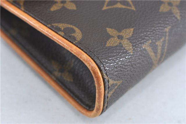 Authentic Louis Vuitton Monogram Pochette Florentine Pouch Clutch Bag LV J0075