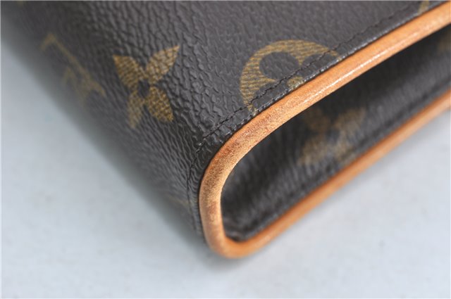 Authentic Louis Vuitton Monogram Pochette Florentine Pouch Clutch Bag LV J0075