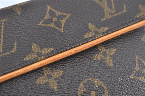 Authentic Louis Vuitton Monogram Pochette Florentine Pouch Clutch Bag LV J0075