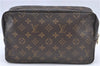 Auth Louis Vuitton Monogram Trousse Toilette 28 Clutch Hand Bag M47522 LV J0079