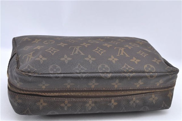 Auth Louis Vuitton Monogram Trousse Toilette 28 Clutch Hand Bag M47522 LV J0079