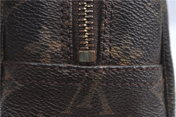 Auth Louis Vuitton Monogram Trousse Toilette 28 Clutch Hand Bag M47522 LV J0079