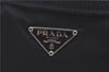 Authentic PRADA Nylon Leather Tote Hand Bag Purse Black J0080