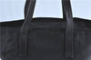 Authentic PRADA Nylon Leather Tote Hand Bag Purse Black J0080