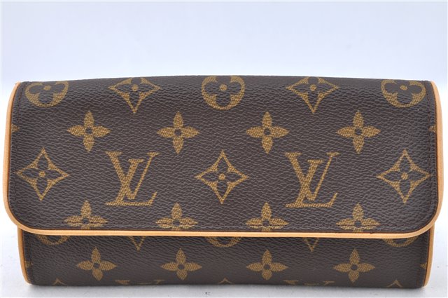 Authentic Louis Vuitton Monogram Pochette Twin PM Shoulder Bag M51854 LV J0081