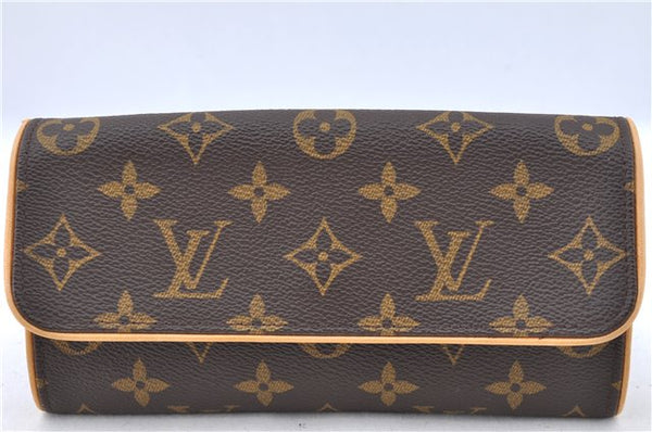 Authentic Louis Vuitton Monogram Pochette Twin PM Shoulder Bag M51854 LV J0081