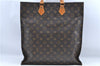 Authentic Louis Vuitton Monogram Sac Plat Hand Bag M51140 LV J0084