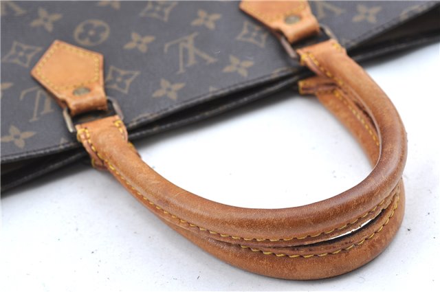 Authentic Louis Vuitton Monogram Sac Plat Hand Bag M51140 LV J0084