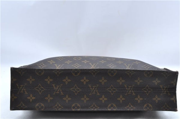 Authentic Louis Vuitton Monogram Sac Plat Hand Bag M51140 LV J0084