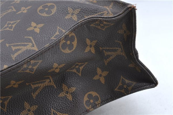 Authentic Louis Vuitton Monogram Sac Plat Hand Bag M51140 LV J0084