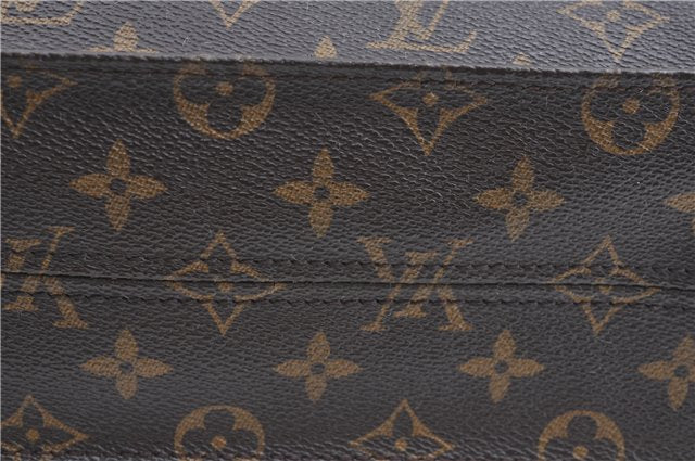 Authentic Louis Vuitton Monogram Sac Plat Hand Bag M51140 LV J0084