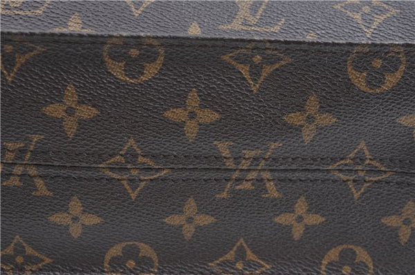 Authentic Louis Vuitton Monogram Sac Plat Hand Bag M51140 LV J0084