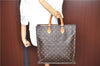 Authentic Louis Vuitton Monogram Sac Plat Hand Bag M51140 LV J0084