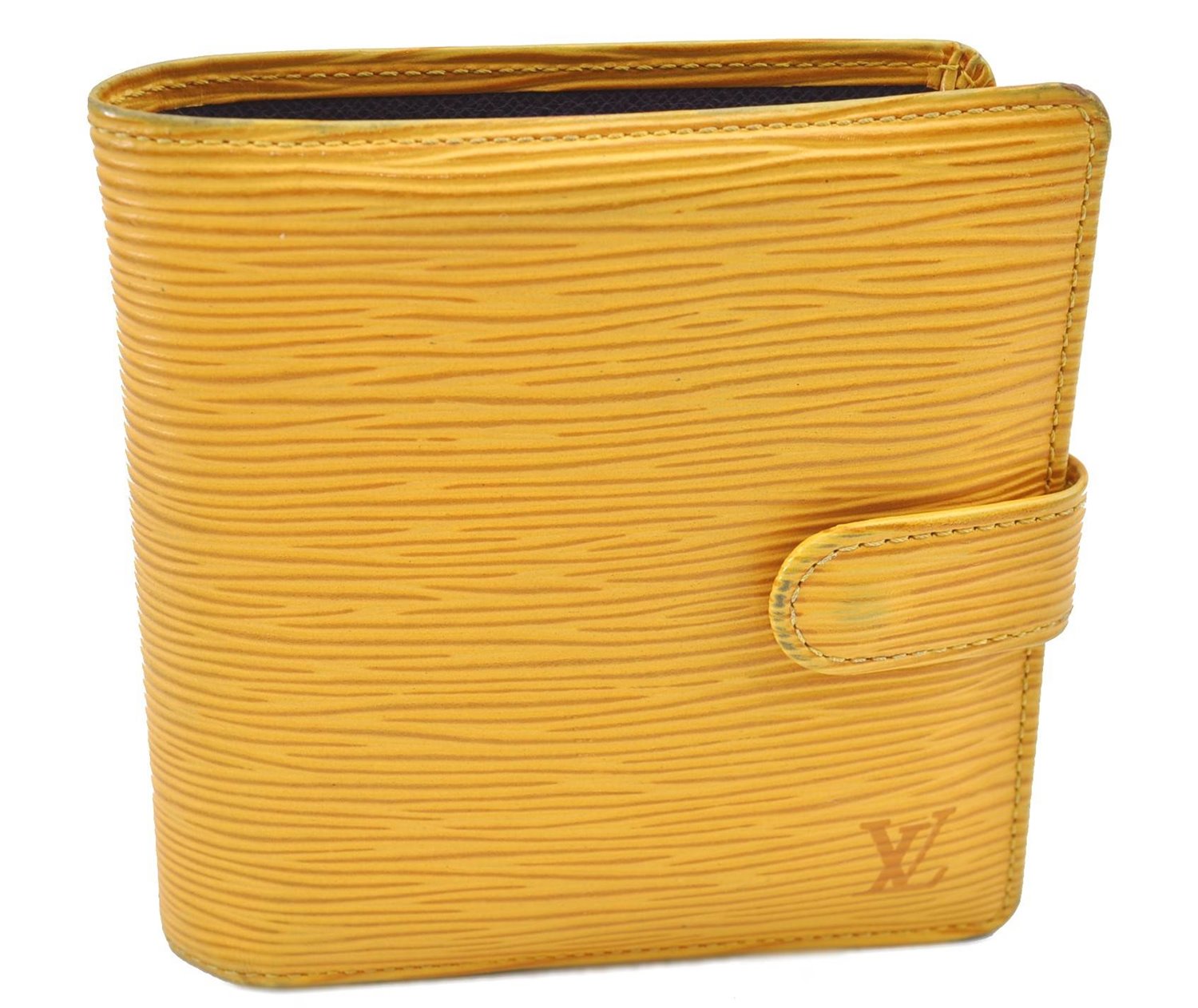 Authentic Louis Vuitton Epi Porte Billets Compact Wallet Yellow M63559 LV J0085