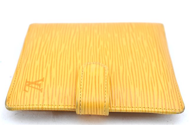 Authentic Louis Vuitton Epi Porte Billets Compact Wallet Yellow M63559 LV J0085