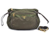 Authentic PRADA Nylon Leather Shoulder Cross Body Bag Purse Khaki Green J0088