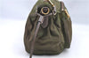 Authentic PRADA Nylon Leather Shoulder Cross Body Bag Purse Khaki Green J0088