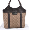 Authentic Christian Dior Trotter Shoulder Tote Bag Canvas Leather Brown J0090