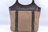 Authentic Christian Dior Trotter Shoulder Tote Bag Canvas Leather Brown J0090