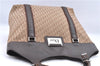 Authentic Christian Dior Trotter Shoulder Tote Bag Canvas Leather Brown J0090