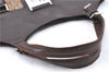 Authentic Christian Dior Trotter Shoulder Tote Bag Canvas Leather Brown J0090