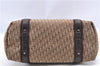 Authentic Christian Dior Trotter Shoulder Tote Bag Canvas Leather Brown J0090